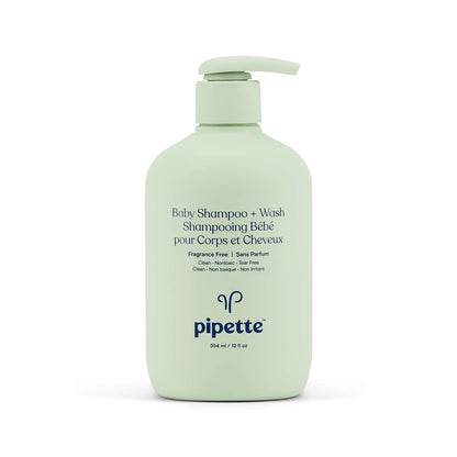 Pipette Baby Shampoo + Wash Fragrance Free 12 fl oz (354 ml)