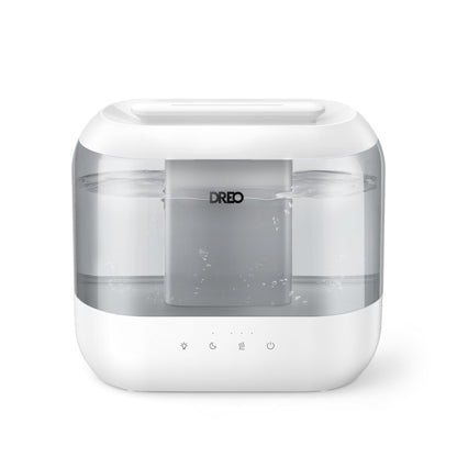 Dreo 4L Humidifiers for Bedroom Quiet Supersized Cool Mist Ultrasonic Humidifier with Diffuser 60 Hour Runtime for Home Nursery Plant Gray