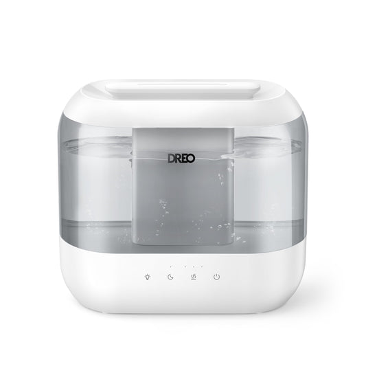 Dreo 4L Humidifiers for Bedroom Quiet Supersized Cool Mist Ultrasonic Humidifier with Diffuser 60 Hour Runtime for Home Nursery Plant Gray